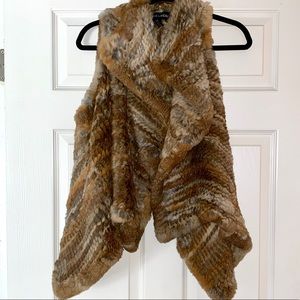 Adrienne Landau Rabbit Fur Best, One Size